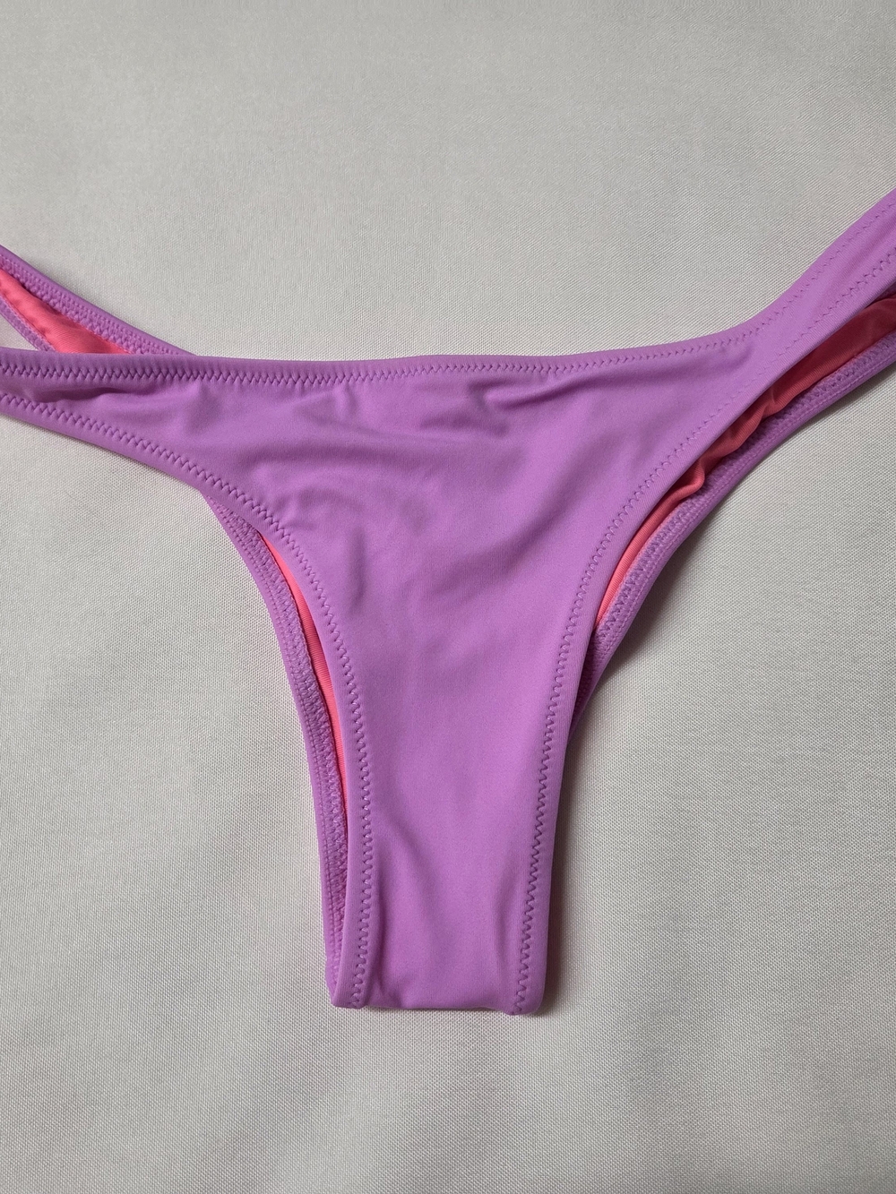 NWOT Victoria's Secret XS Lilac Itsy Back Ruched Cheeky Thong Bikini Bottom